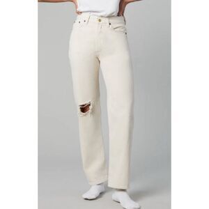 Still Here WORN-IN CHILDHOOD Straight Leg Jeans in BONE Size 25